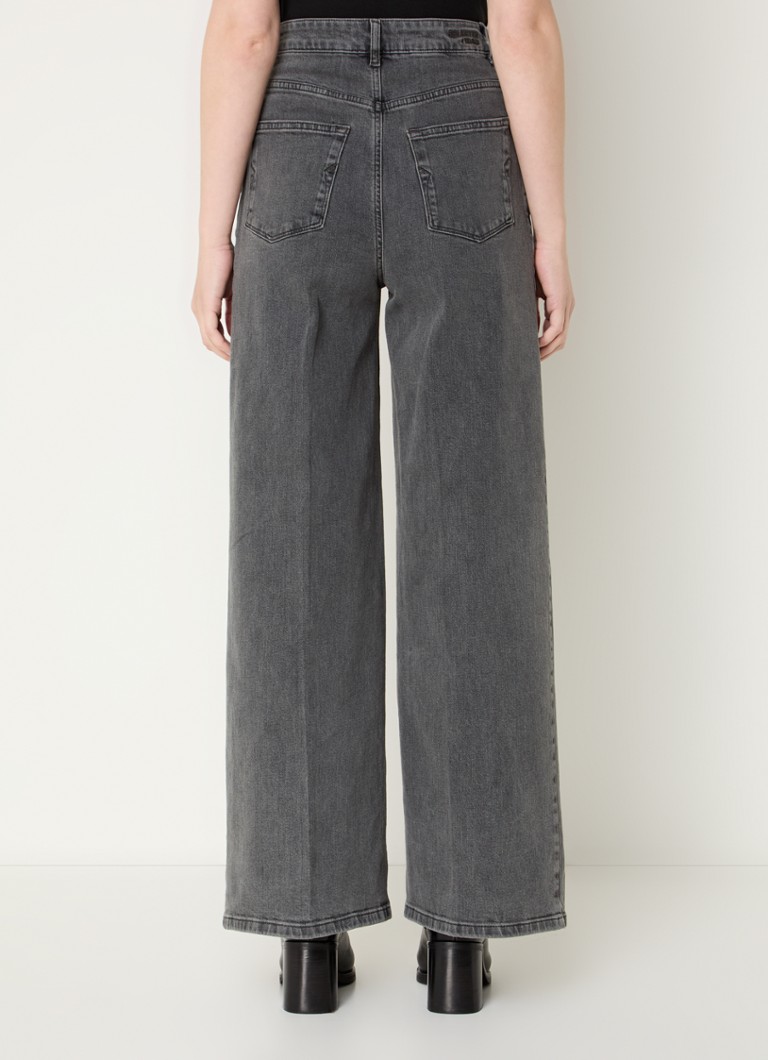 Selected Femme  Olivia high waist wide leg jeans met gekleurde wassing