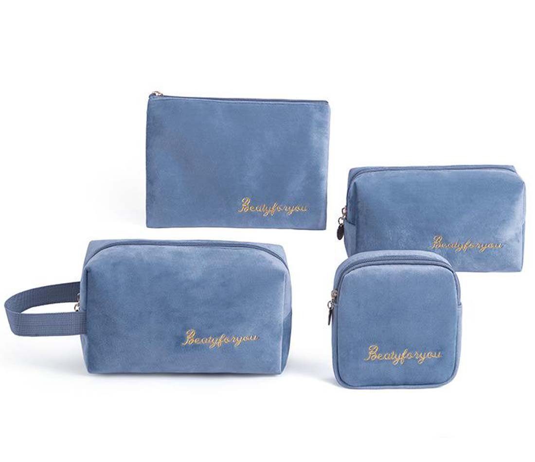 FIDDY Aufbewahrungstasche Tragbare Make-up-Aufbewahrungstasche für Damen (vierteiliges Set aus tragbaren Aufbewahrungstaschen mit großem Fassungsvermögen, 4-tlg)