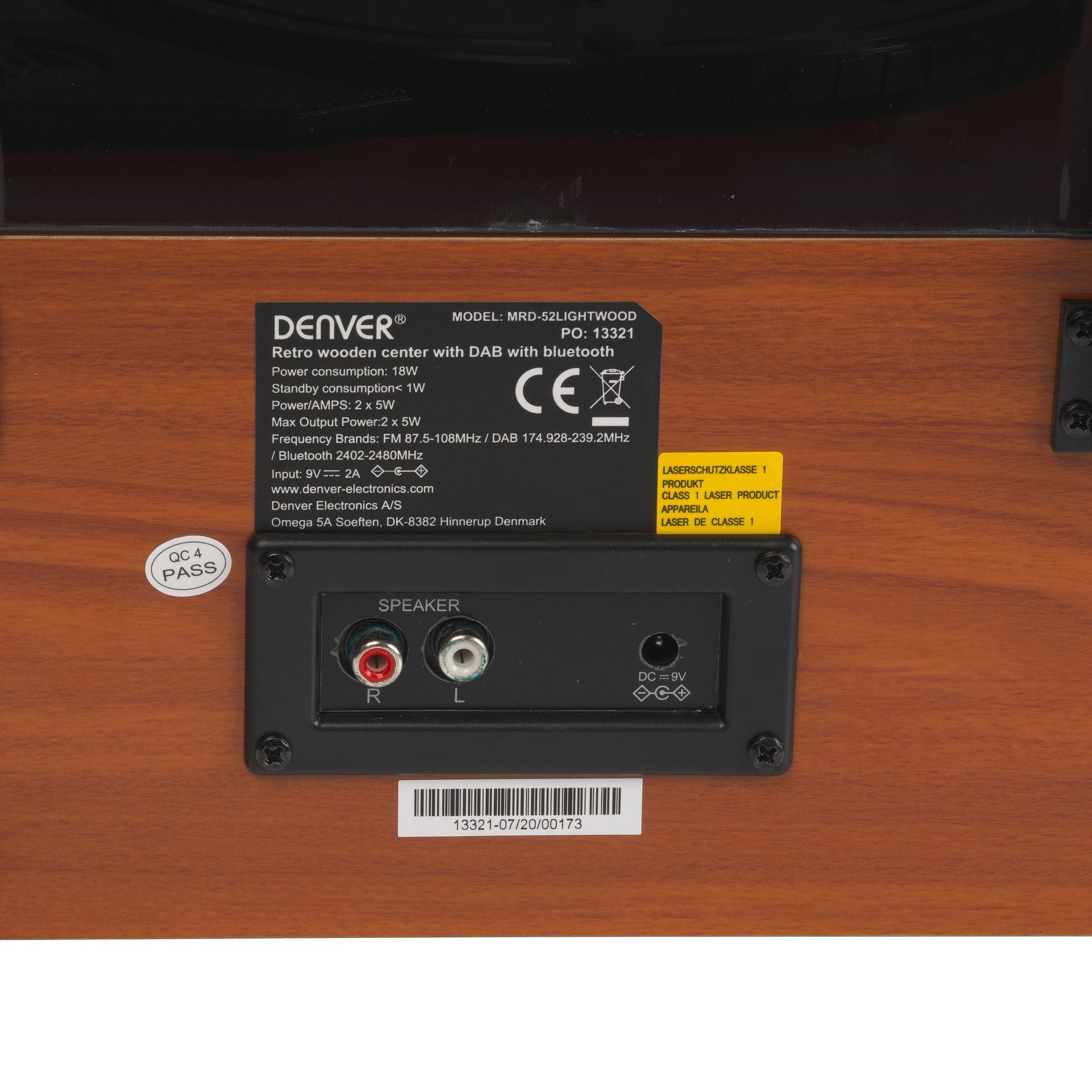 Denver Denver Retro Musiksystem MRD-52 LIGHTWOOD Plattenspieler