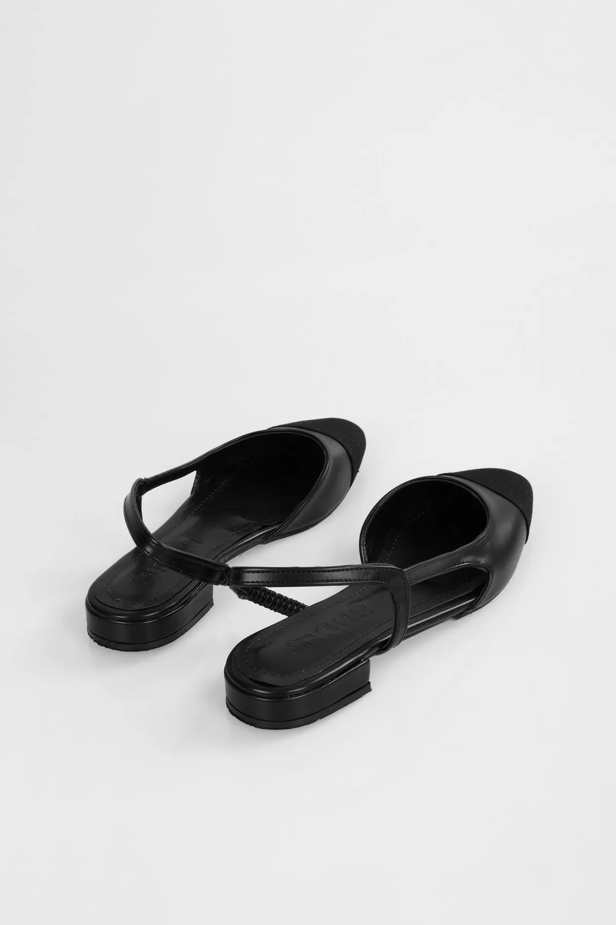 Shoeberry  Sefre Black Skin Casual Ballerinas für Damen