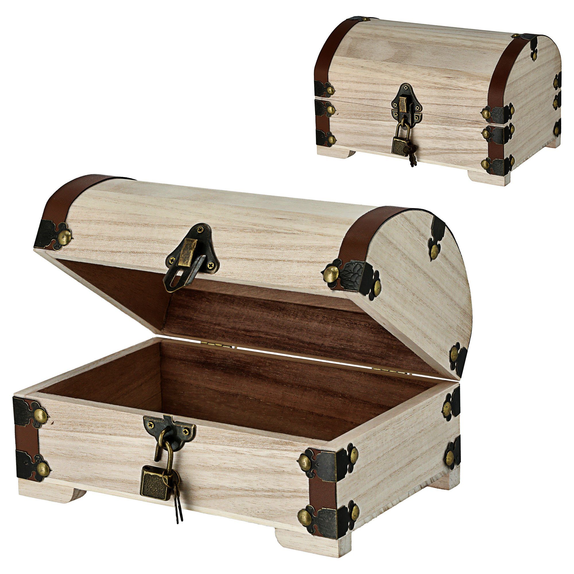 CEPEWA Truhe Holztruhe Truhe Aufbewahrung Schatztruhe Holz