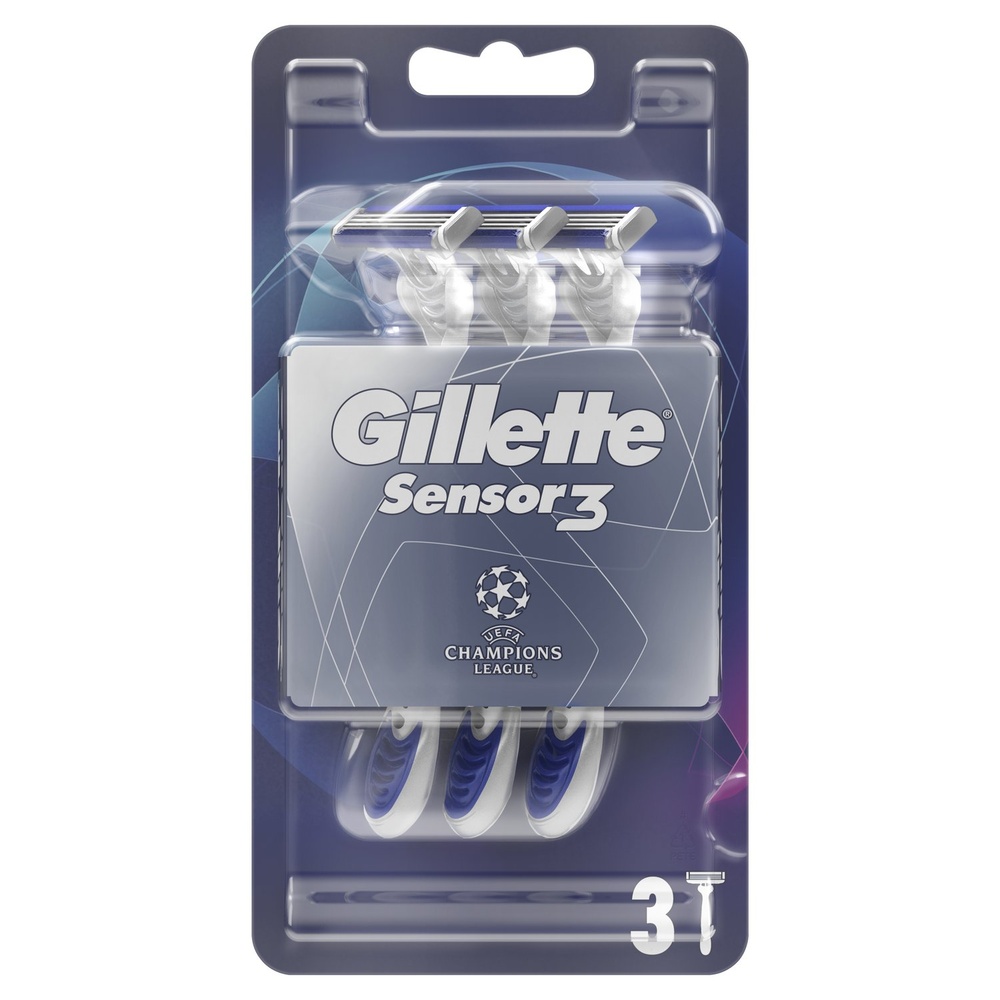 gillette Gillette Sensor3 Rasoir Jetable X 3 Rasoirs Jetables