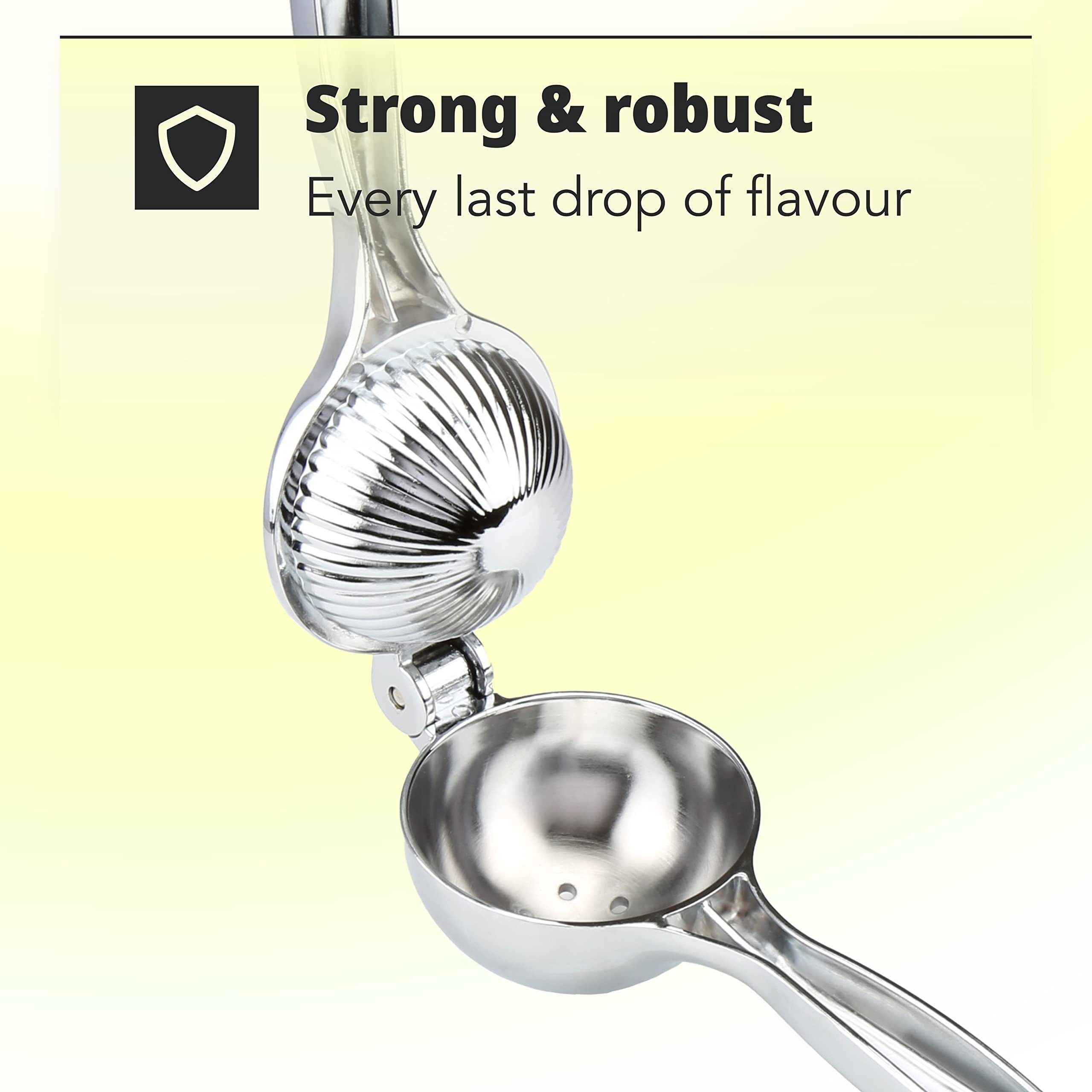 H&S Zitruspresse Edelstahl Zitruspresse - Handentsafter, Stainless Steel Lemon Press - Hand Juicer