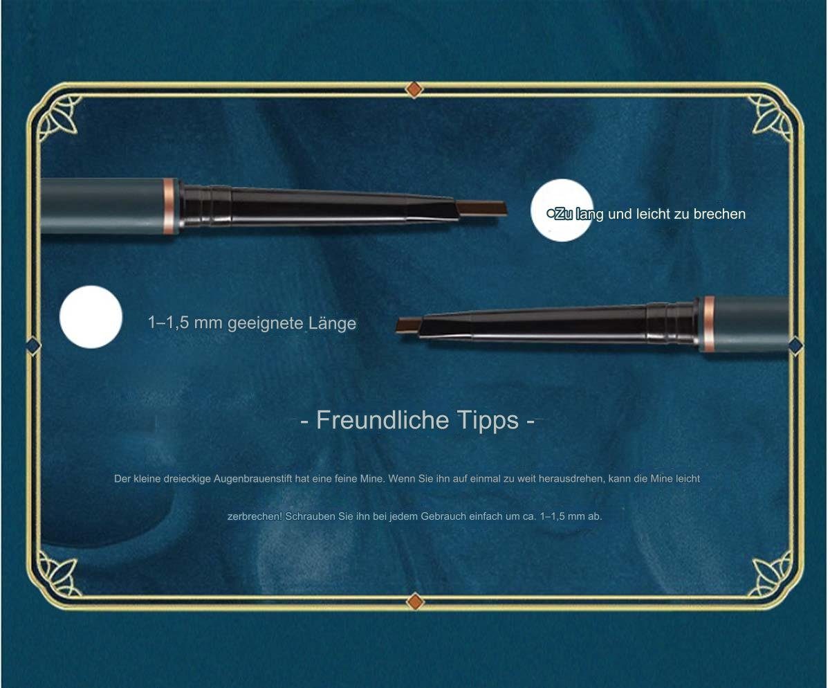 YANN Augenbrauen-Stift Augenbrauenstift, dünnes Dreieck, natürlich schlank, 5-tlg., Einfach zu bedienen, Damen und Mädchen