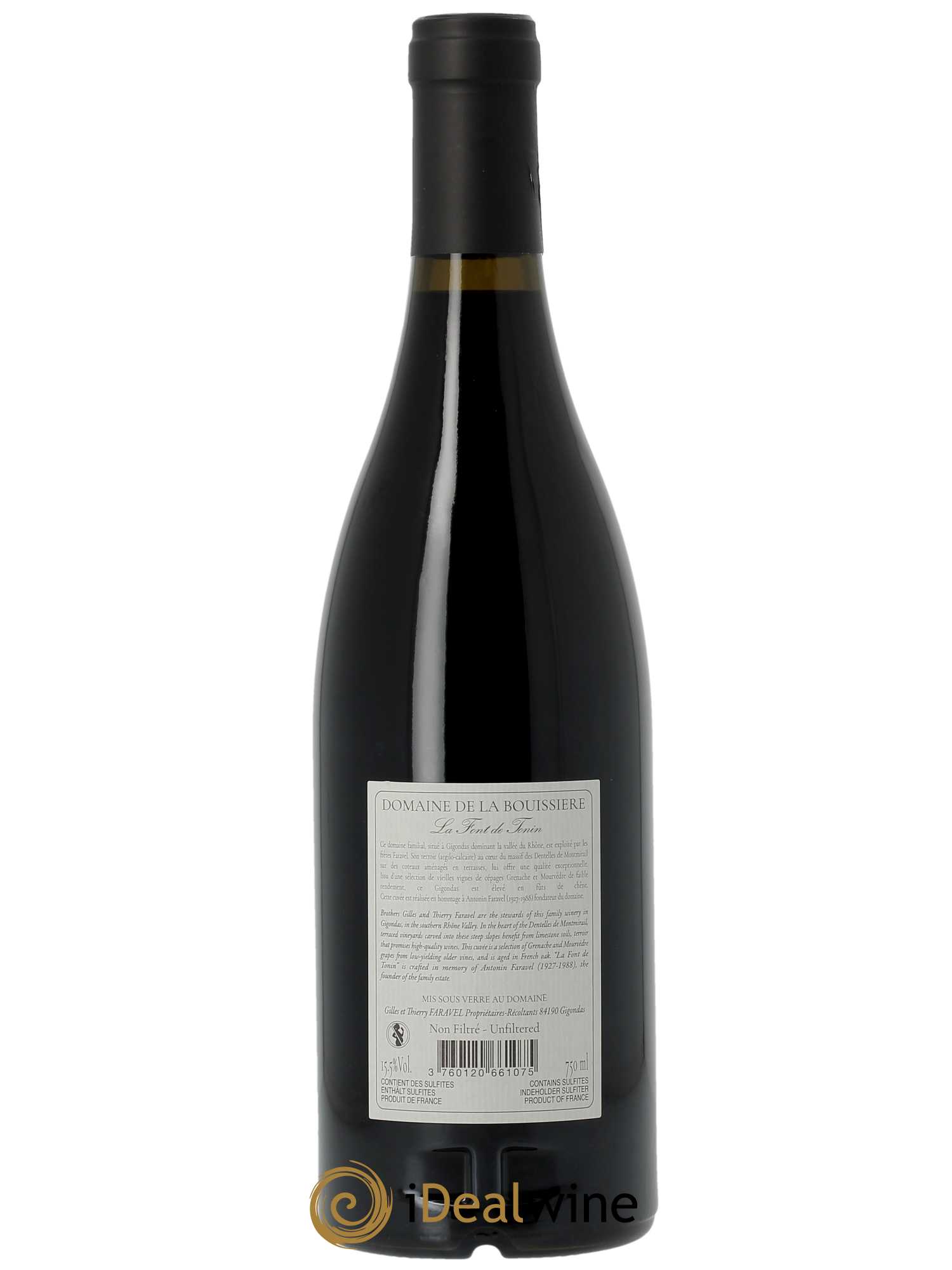 Gigondas La Font de Tonin La Bouïssière  2021 - Lot de 1 Bouteille