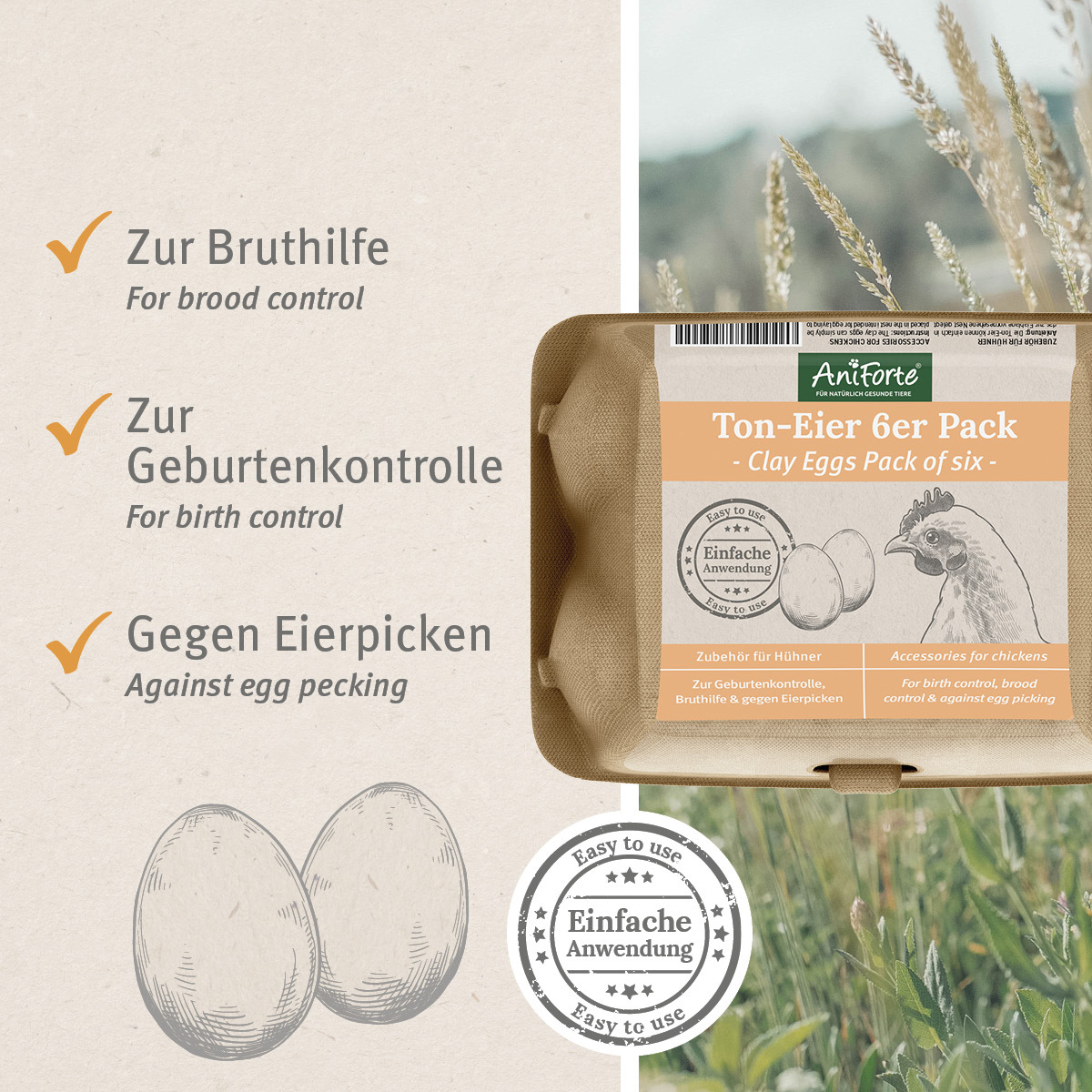 Aniforte Zubehör Aniforte Toneier 6er Pack