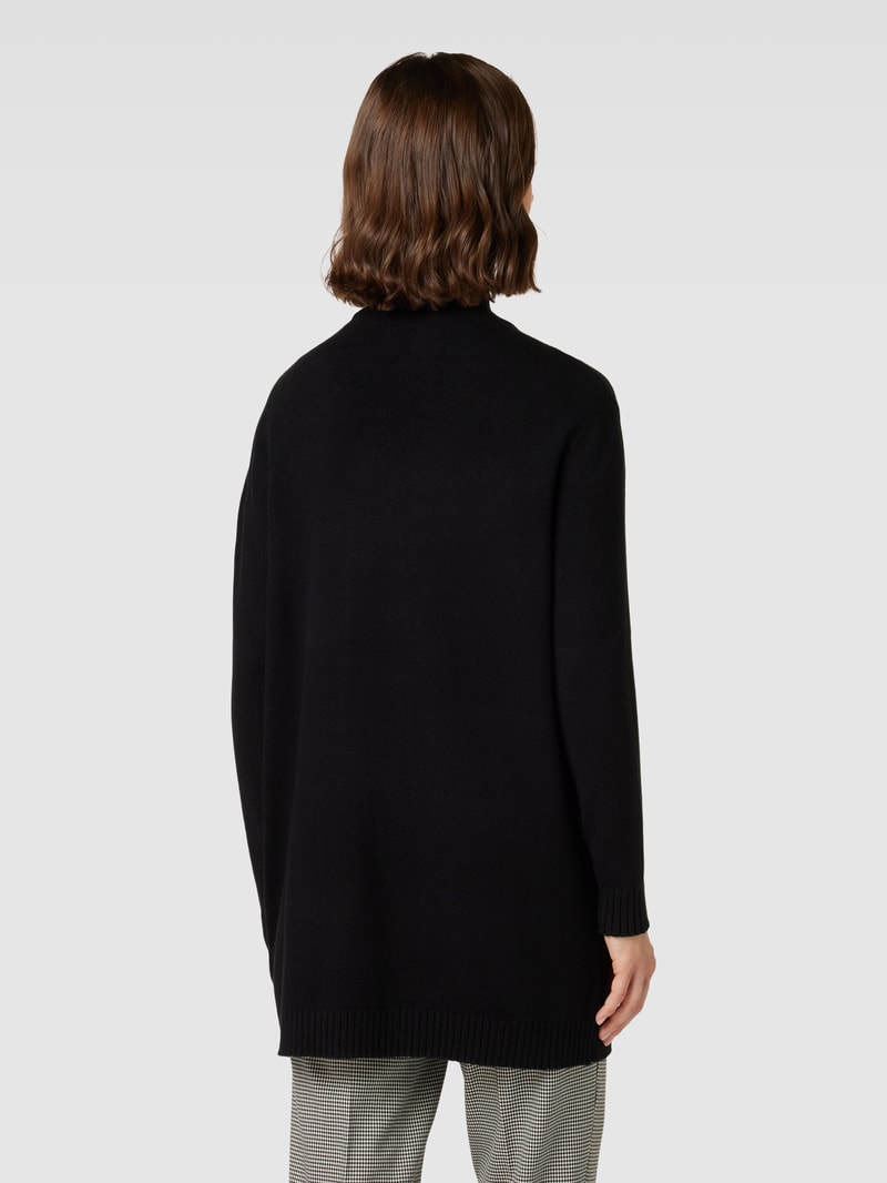 Cardigan mit gerippten Ärmelabschlüssen in schwarz