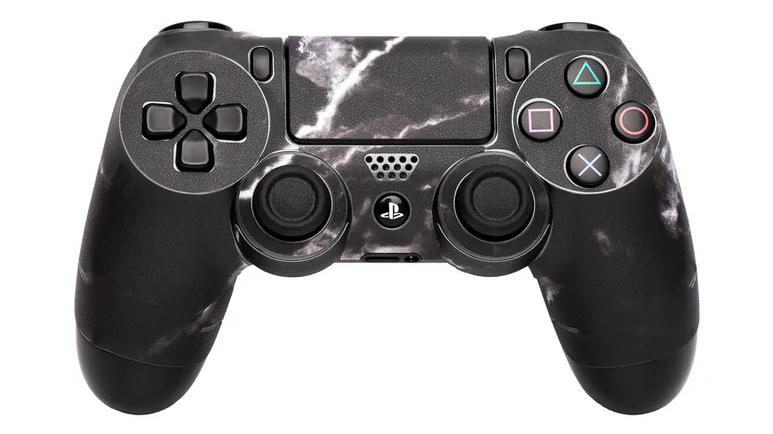 Skins - Sticker für PS4 Controller (Black Marble)