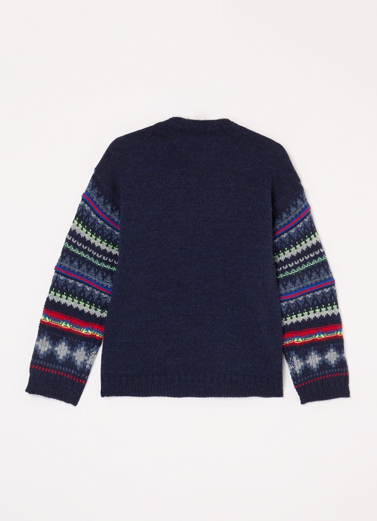 Pulover Benetton din tricot mixt fin