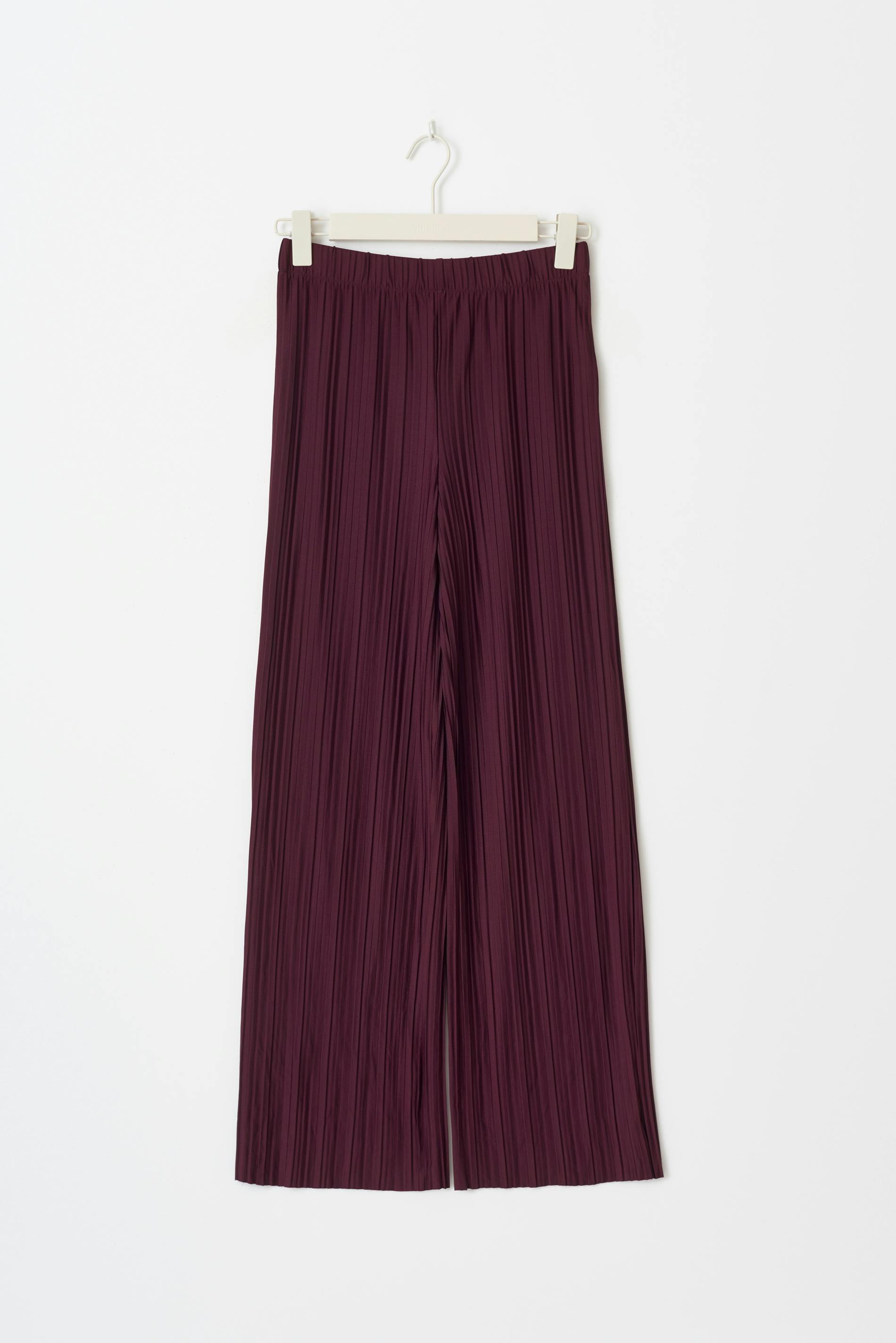 Jersey plisse trousers