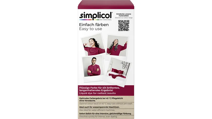 simplicol Textilfarbe intensiv Rubin-Rot 150 ml