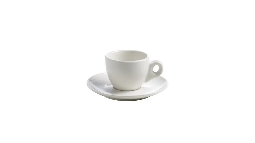 MAXWELL & WILLIAMS Round Espressotasse mit Untertasse 70ml, Porzellan Weiß