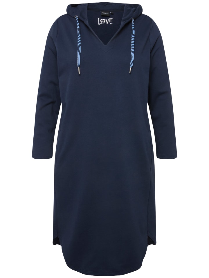 Ulla Popken Homewearkleid in nachtblau günstig kaufen 54-56