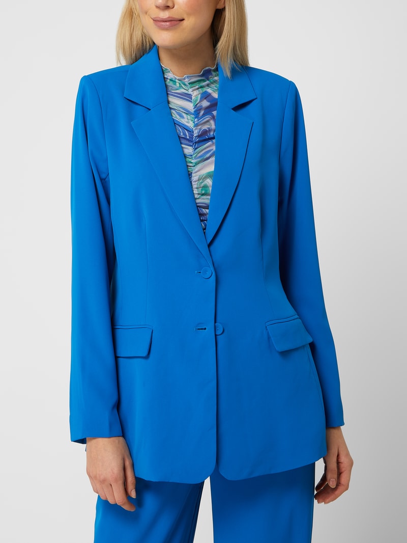 Blazer aus Krepp Modell 'Velia' in ozean blau