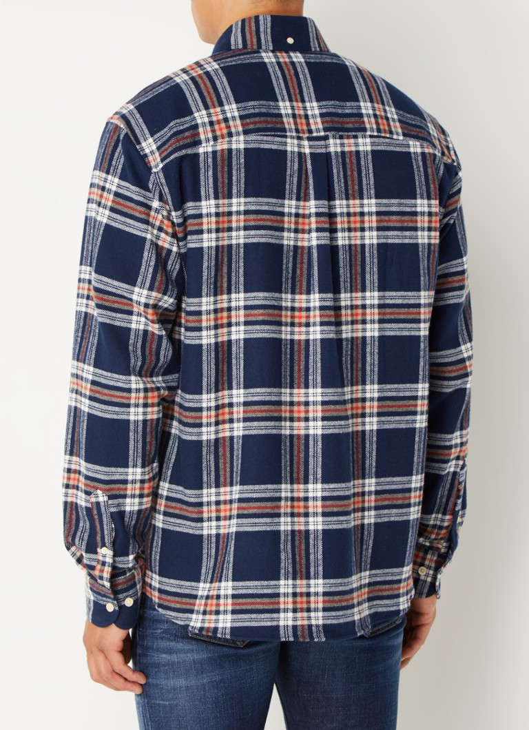 Camicia-giacca Forest Hornet dalla vestibilità classica in cotone biologico con motivo a quadri.