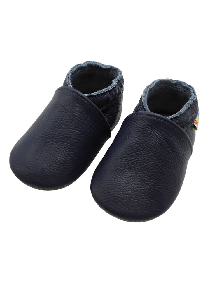 Yalion Leder-Krabbelschuhe in Dunkelblau günstig kaufen 23/24