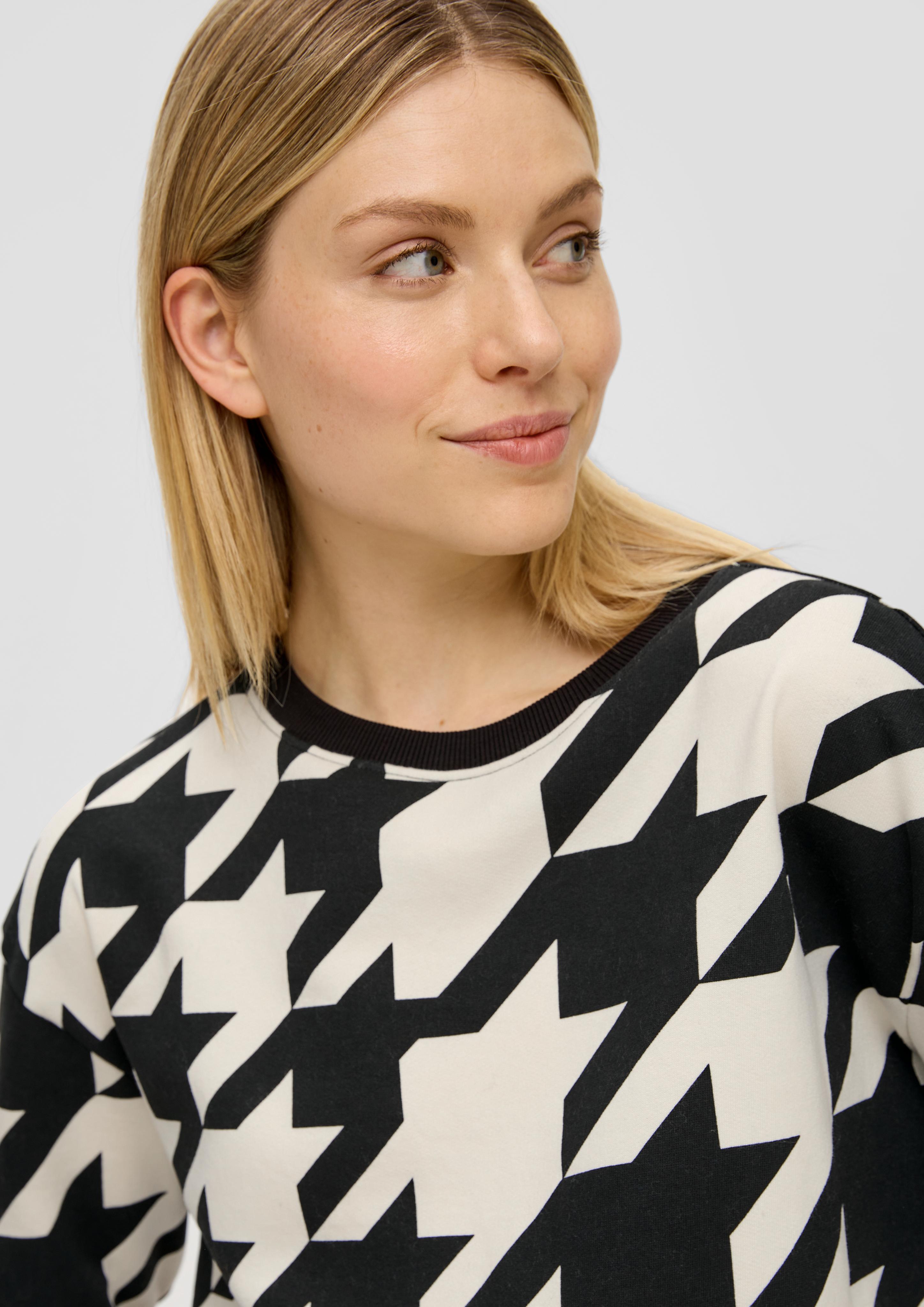 Sweatshirt mit Hahnentritt-Muster  2139793-99R6