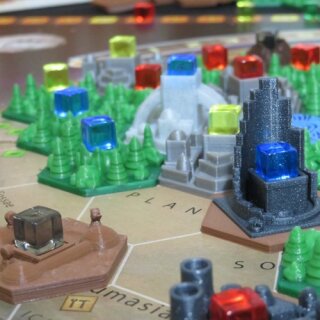 Brown Special Tiles for Terraforming Mars - 10 Pieces