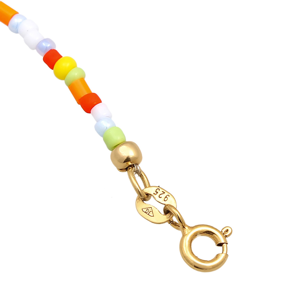 Elli Elli Bracelet de Cheville Femmes Bracelet de cheville Peace Symbole Perles de ver Bijoux
