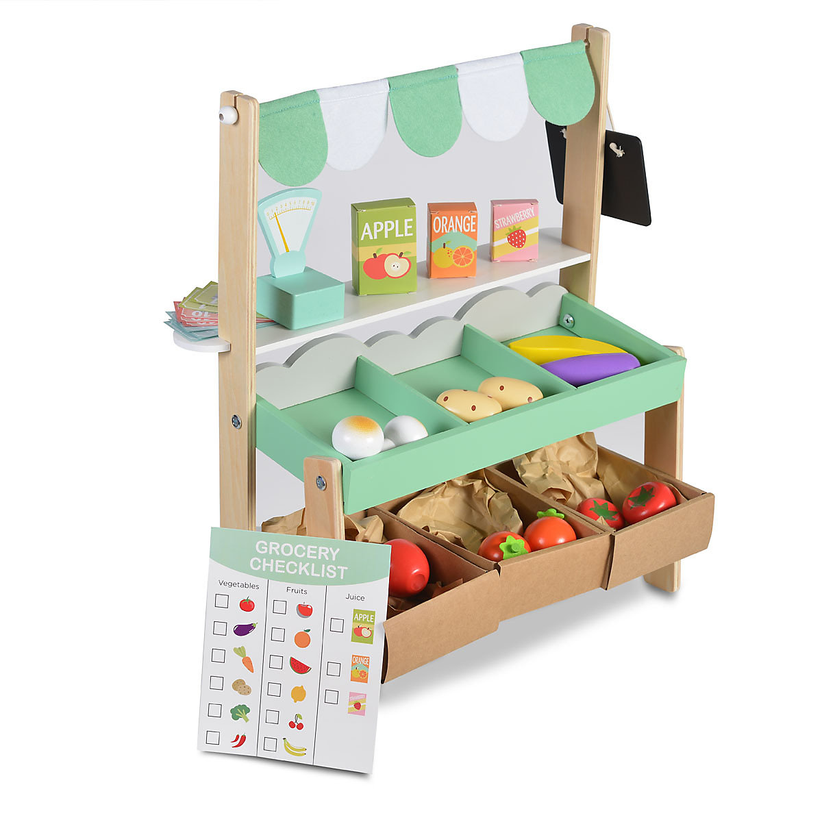 Kinder Marktstand 4425 Holz 50 cm hoch Kaufladen