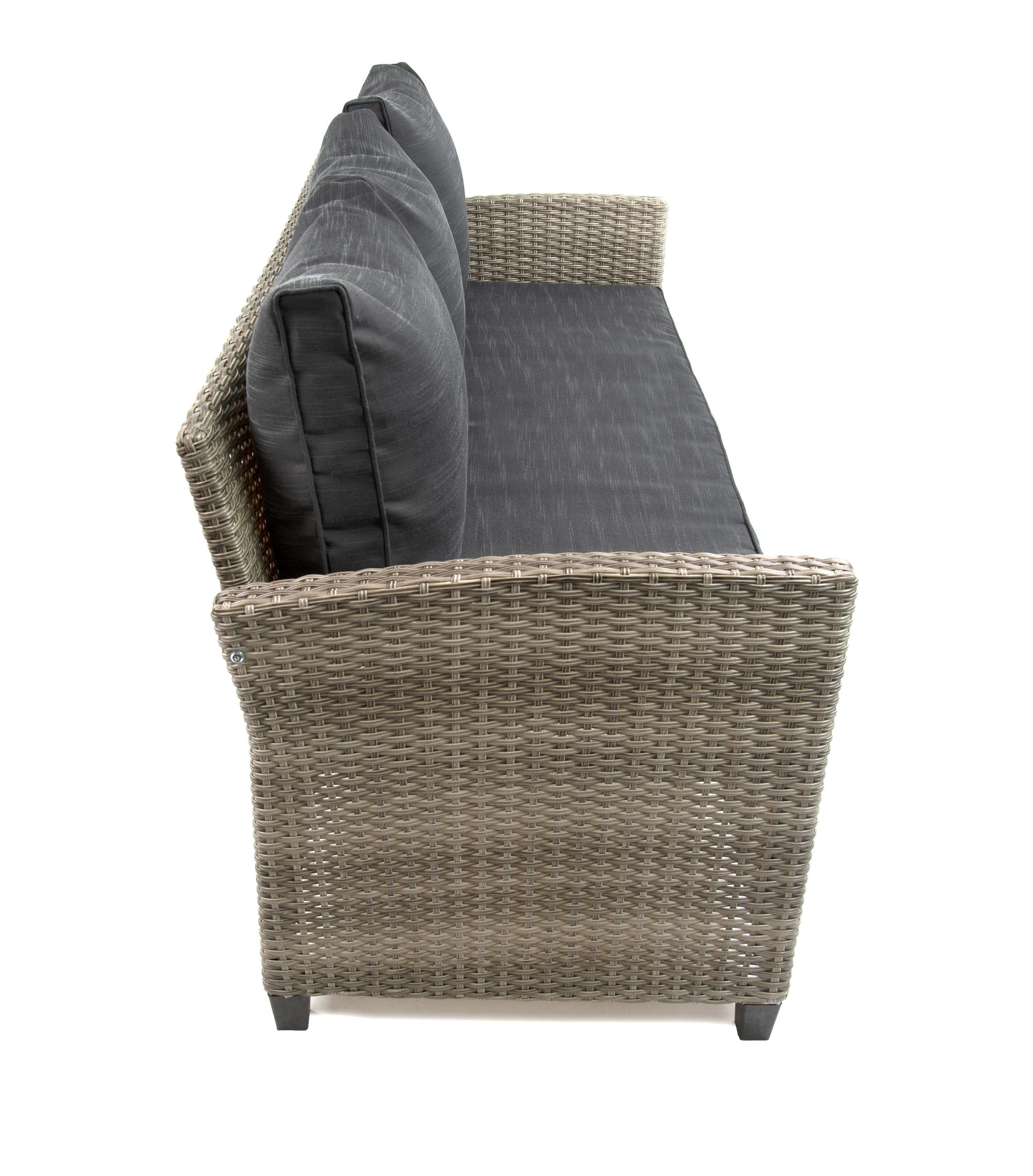 bellavista - Home&Garden® Loungeset Rattan Gartenmöbel Dininglounge Set Madeira II grau, (Set, 6-tlg)