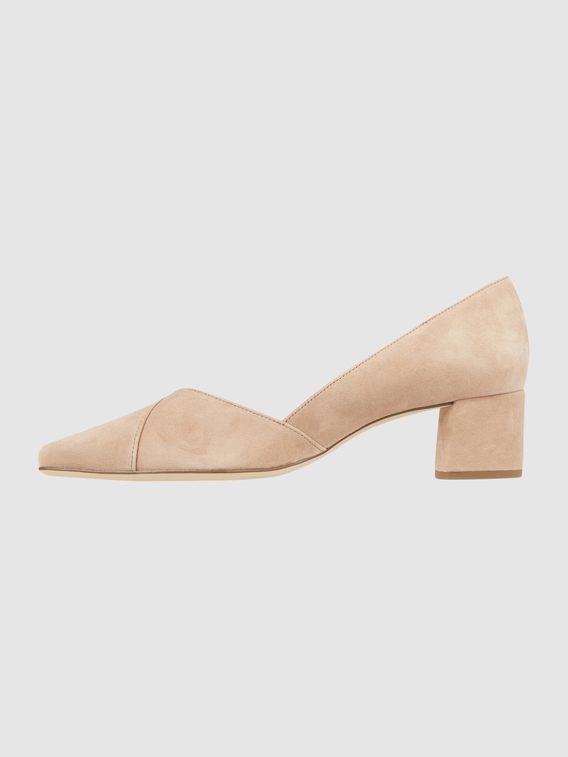 Pumps mit Blockabsatz Modell 'Boulevard' in taupe