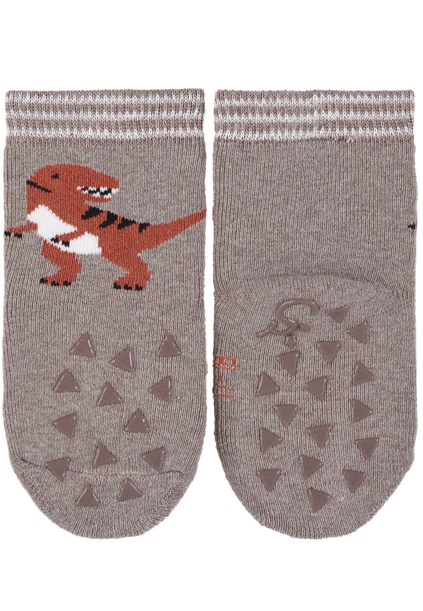 Sterntaler® Basicsocken ABS-Krabbelsöckchen Dino, 2er-Pack