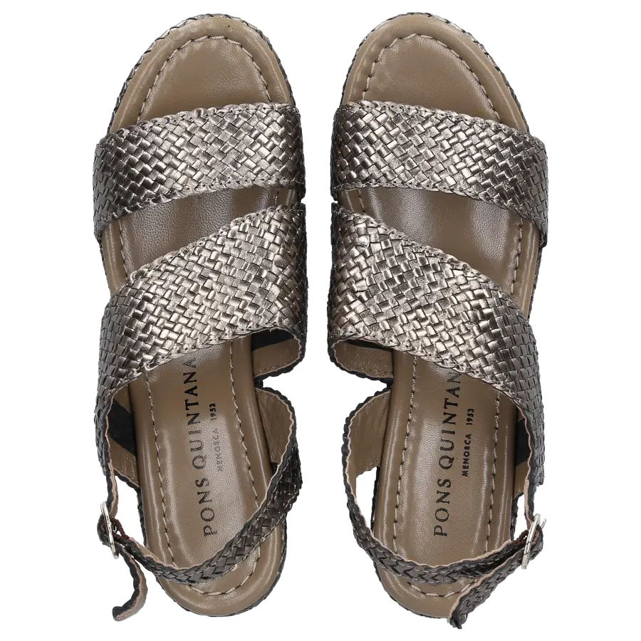Pons Quintana - Sandalen ALICIA Kalbsleder Geflochten bronze - bronze