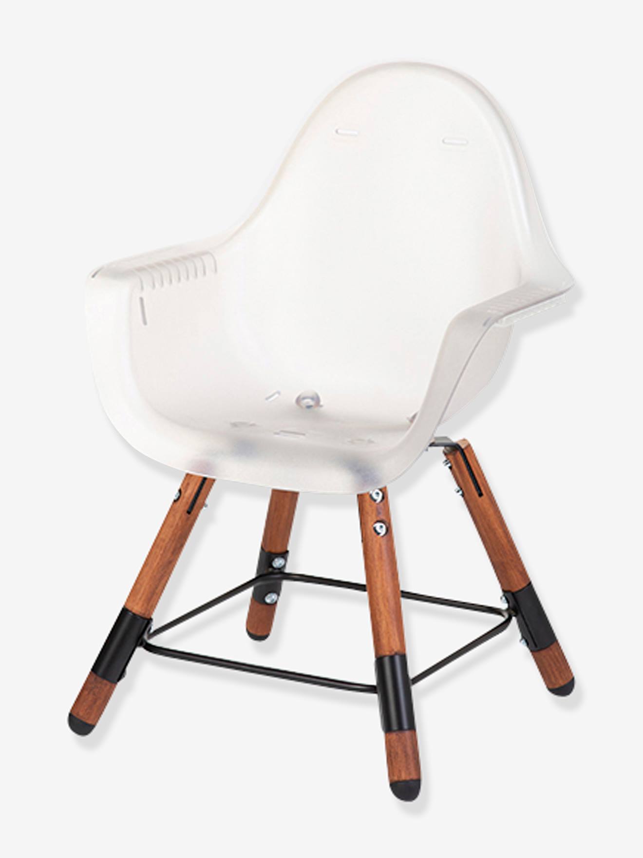 Chaise haute Evolu 2 + arceau CHILDHOME transparent naturel