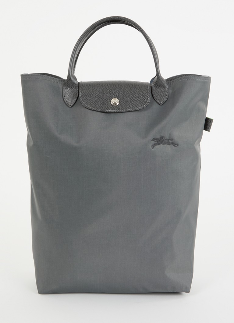 Longchamp  Le Pliage Green handtas M met leren details