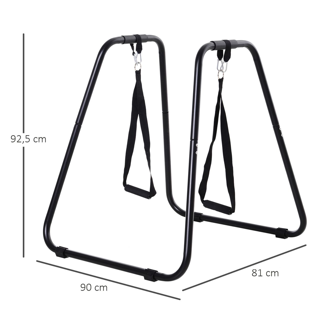HOMCOM Dipstation Schwarz ca. 90 x 81 x 92,5 cm