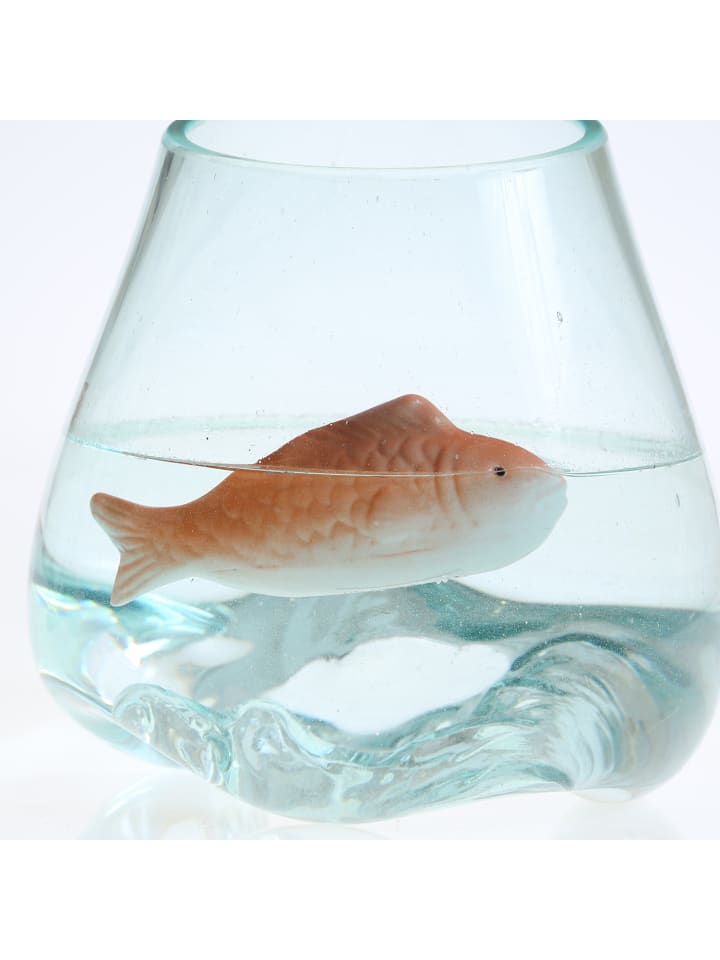 MARELIDA Teichdeko Fisch Dekofigur schwimmend Porzellan L: 15,5cm in orange günstig kaufen onesize