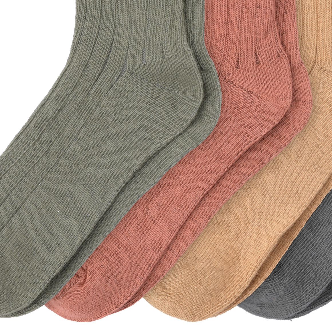 4 Paar Baby Socken mit Rippstruktur