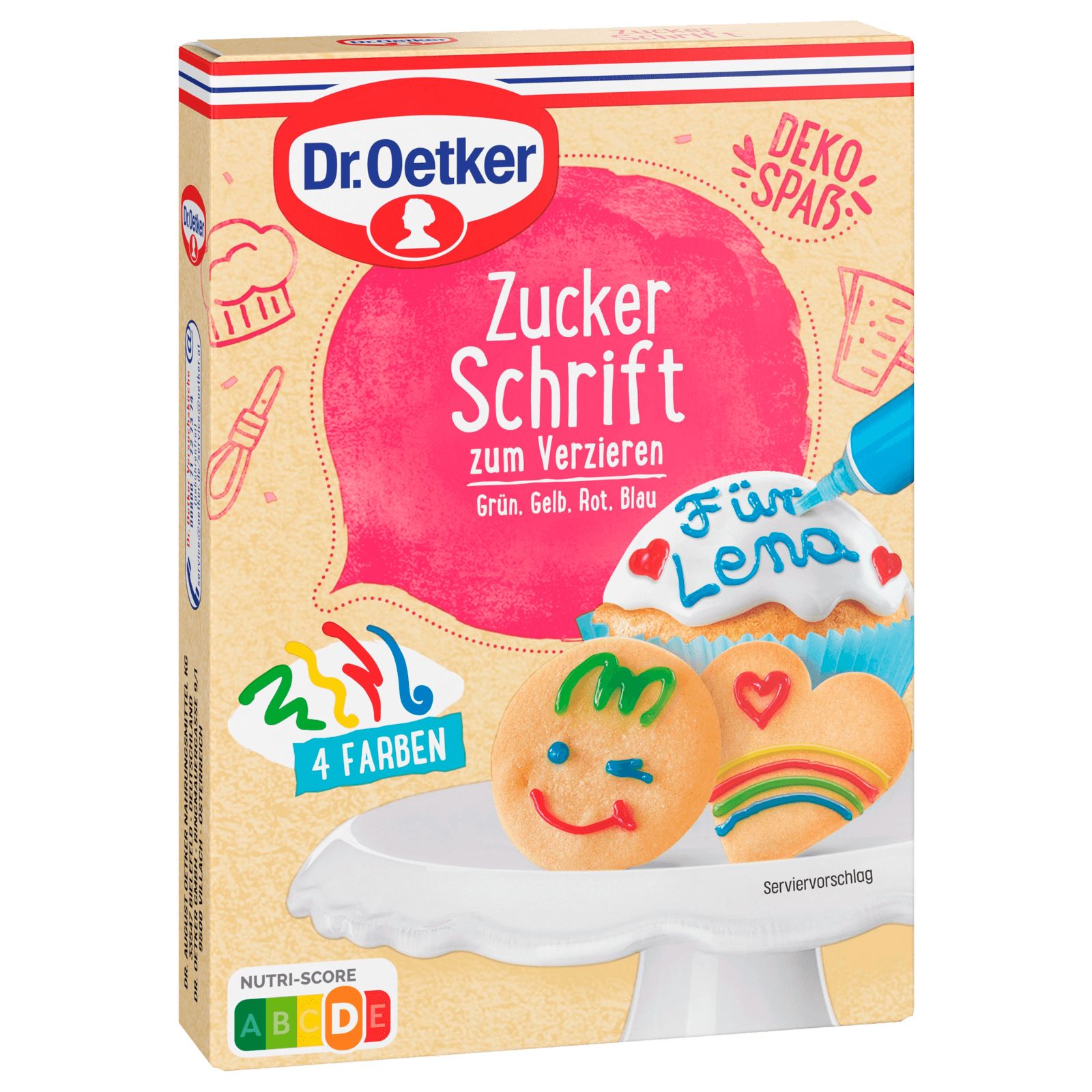 Dr. Oetker Zuckerschrift 4 Farben 100g