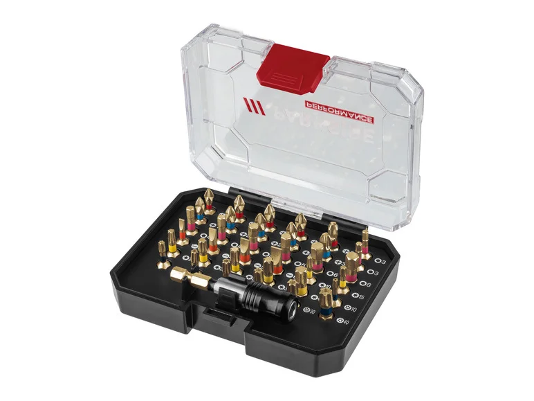 Conjunto de bits de torção PARKSIDE PERFORMANCE® (lubrificado) PBSP 2 D4 Conjunto de bits de torção dupla