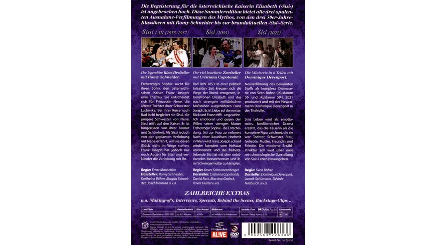 Sisi: Jahrhundert-Edition (Alle drei Sisi-Verfilmungen) (Filmjuwelen)  [6 DVDs]
