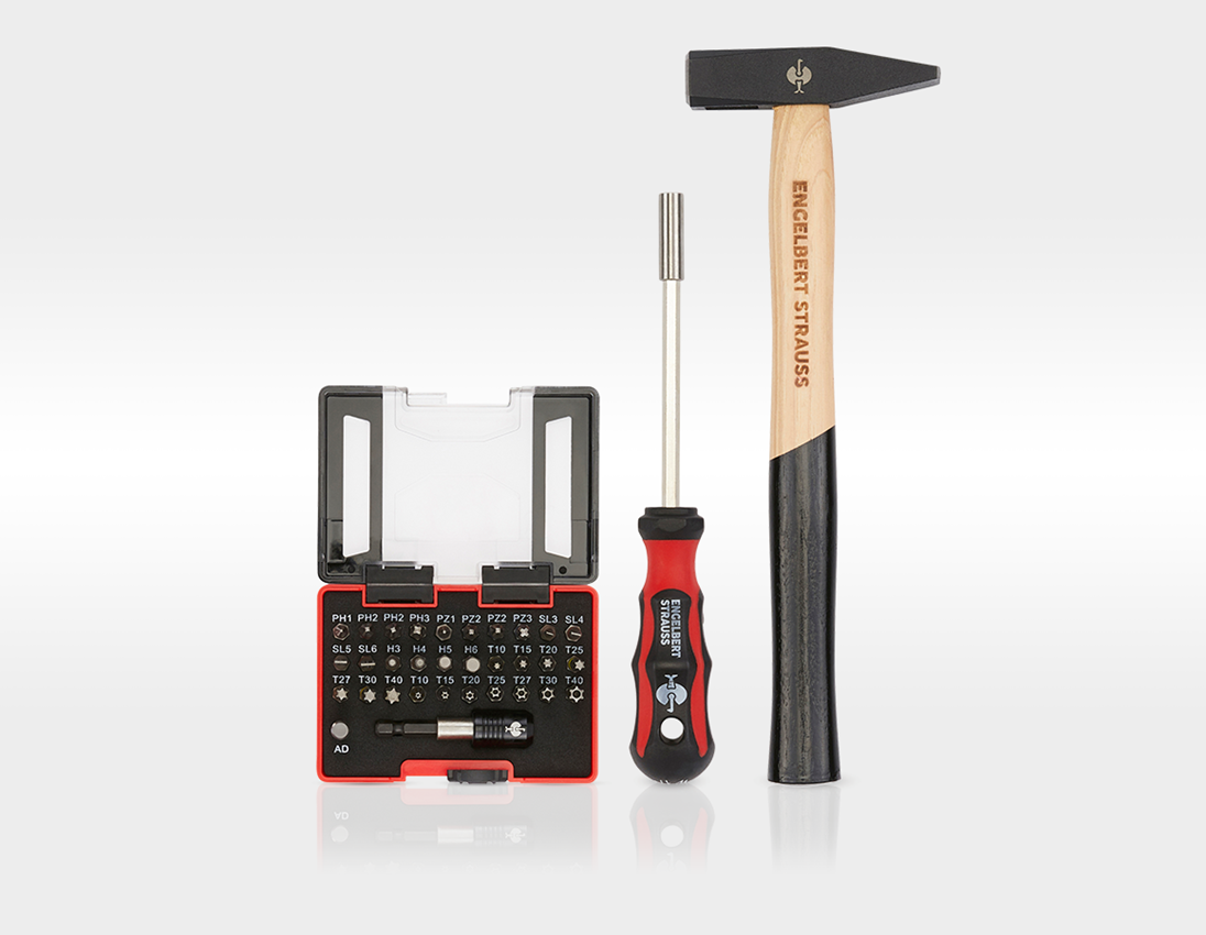 Multi Bohrschrauber-Set + STRAUSSbox Tasche offen