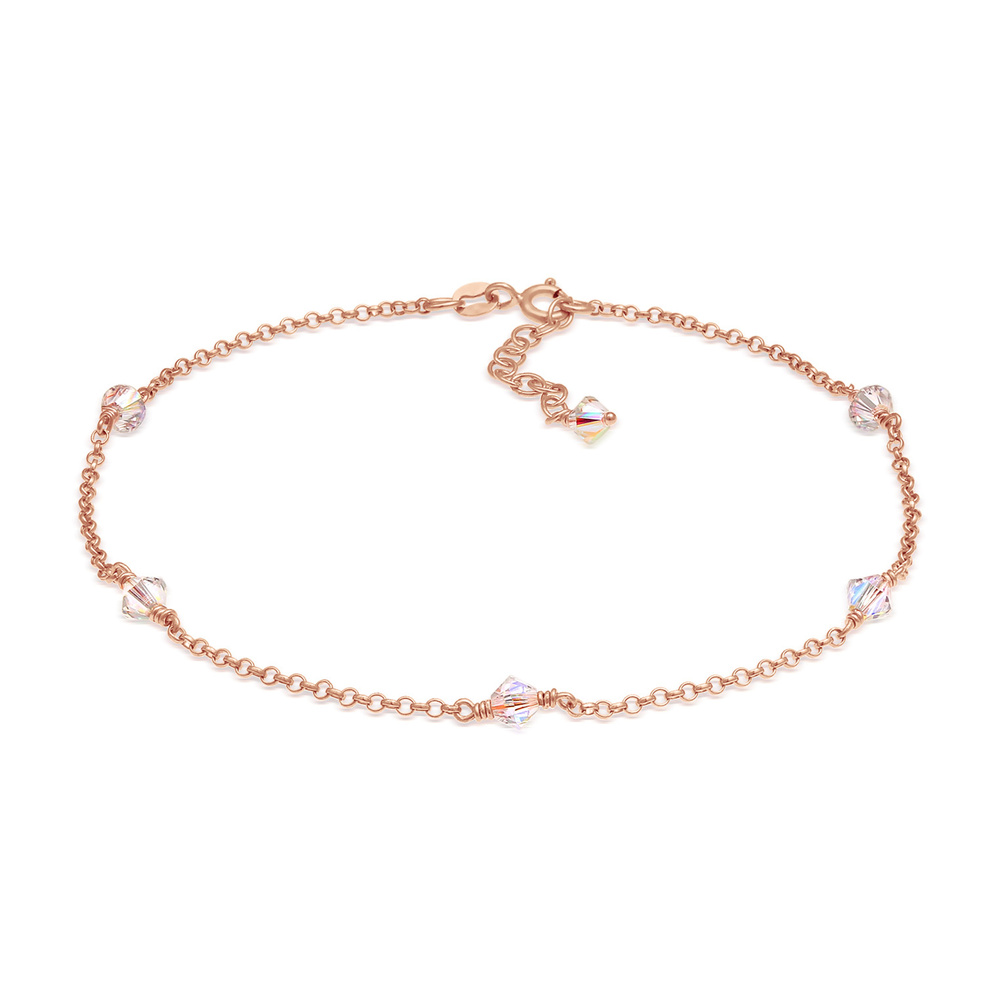 Elli Elli Bracelet de Cheville Femmes Bracelet de Cheville Classique avec Cristaux en  Bijoux