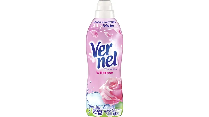 Vernel Weichspüler Wildrose 39 WL 858 ml