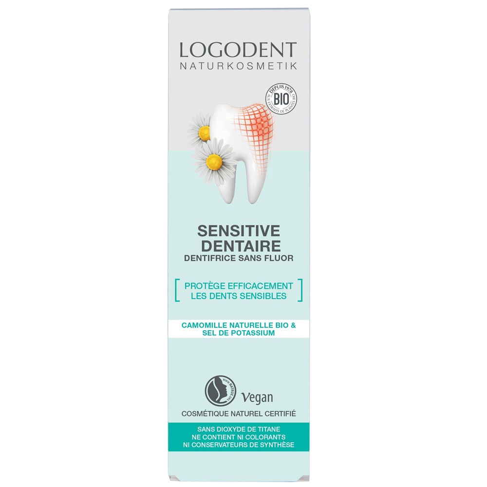 logona Pâte dentifrice Sensibilité Dentaire sans fluor 75ml Dentifrices