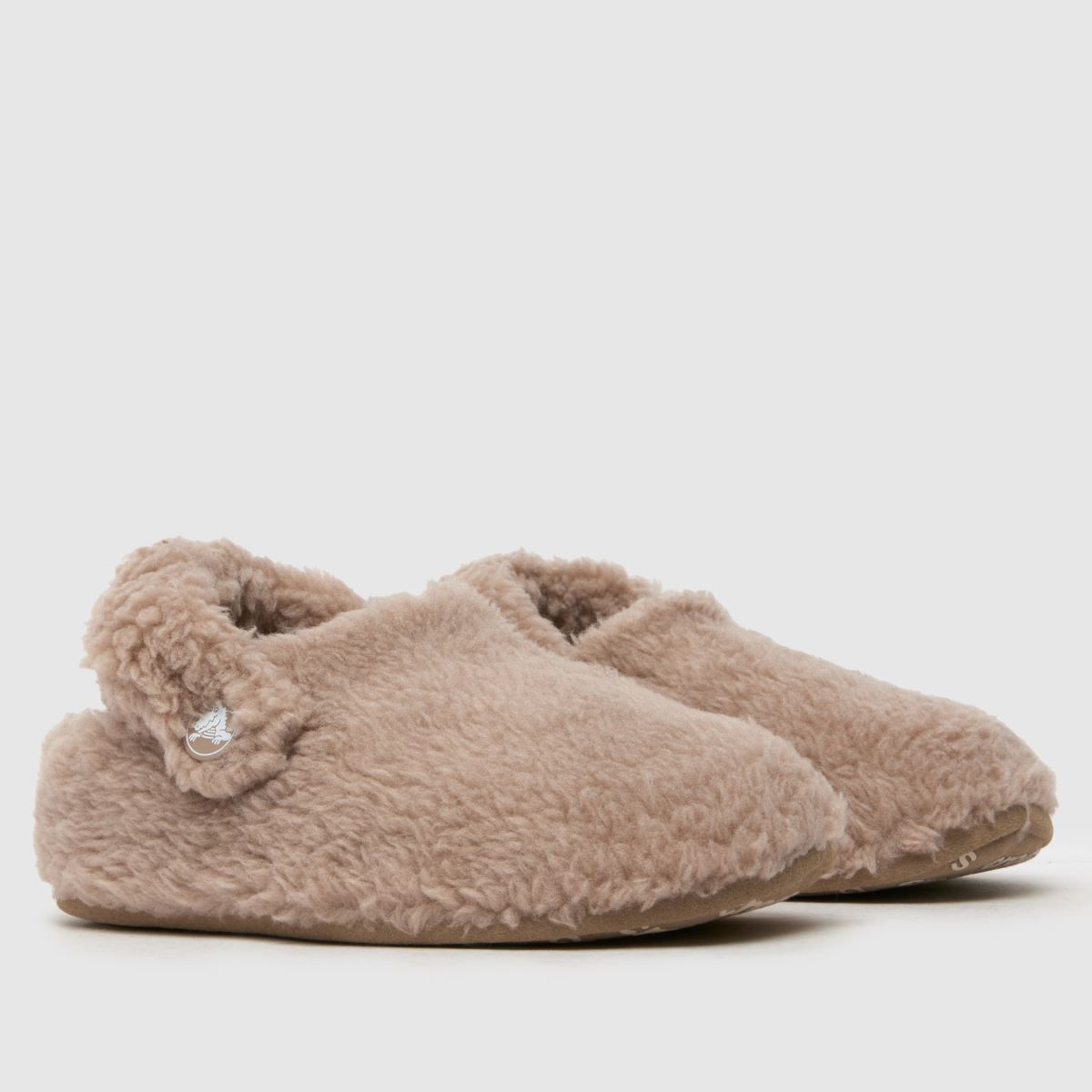 Crocs bruna klassiska Cozzy tofflor för småbarn