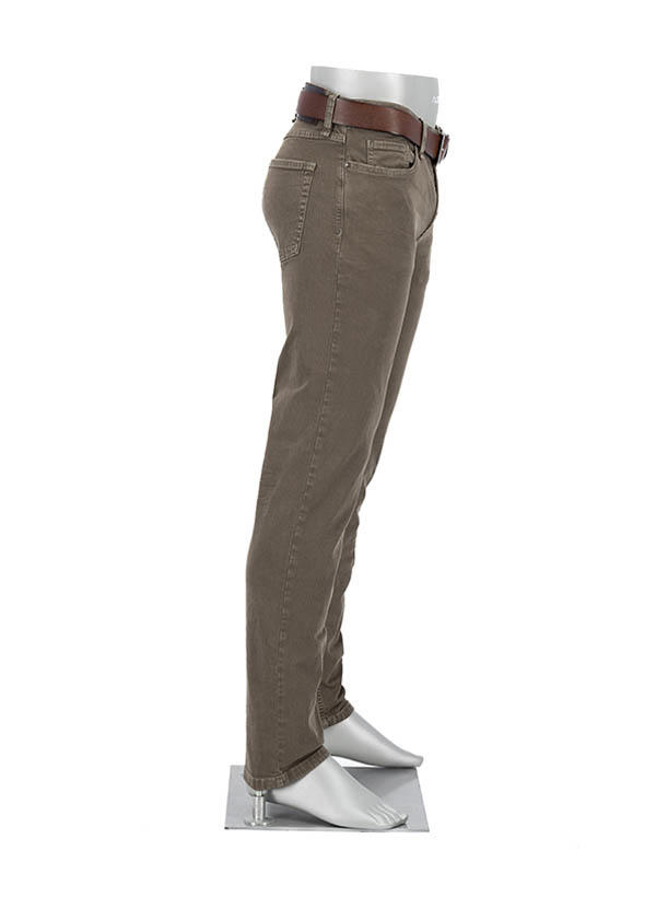 Alberto, Jeans Pipe, Regular Fit, Baumwolle T400®, braungrün