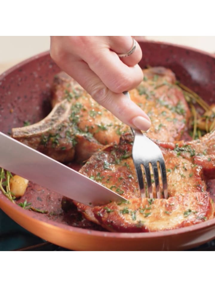Livington Pfanne Copper & Stone Pan 24 in Rot günstig kaufen onesize
