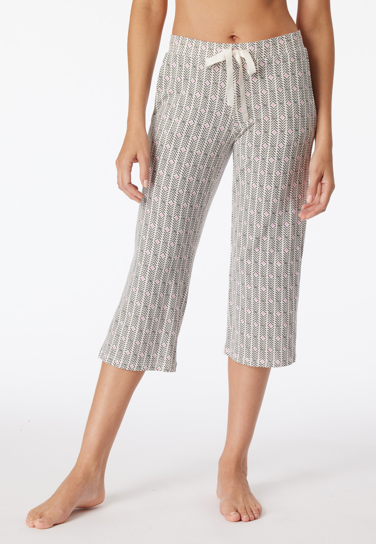 Loungehose 3/4-lang Modal Grafikprint multicolor - Mix+Relax