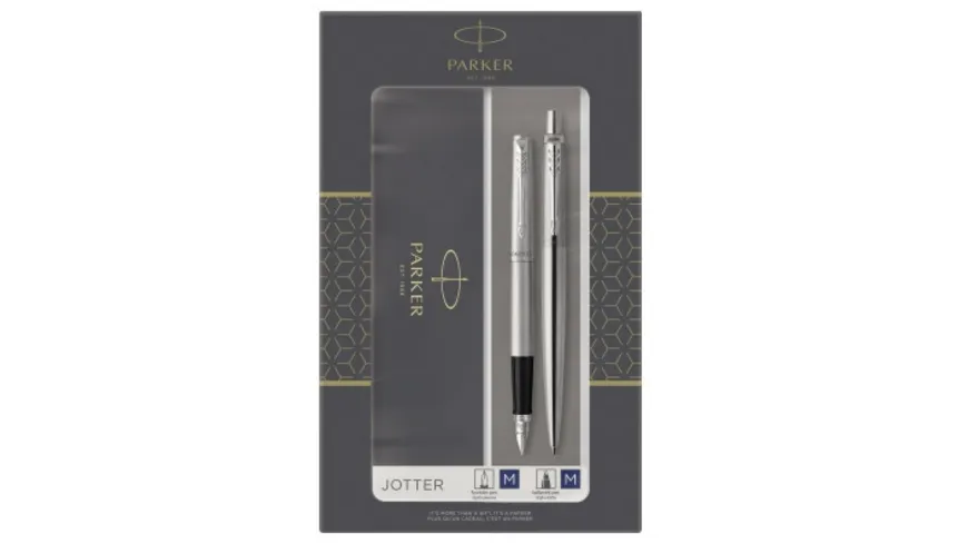 PARKER Füllhalter+Kugelschreiber Jotter Edelstahl im Set