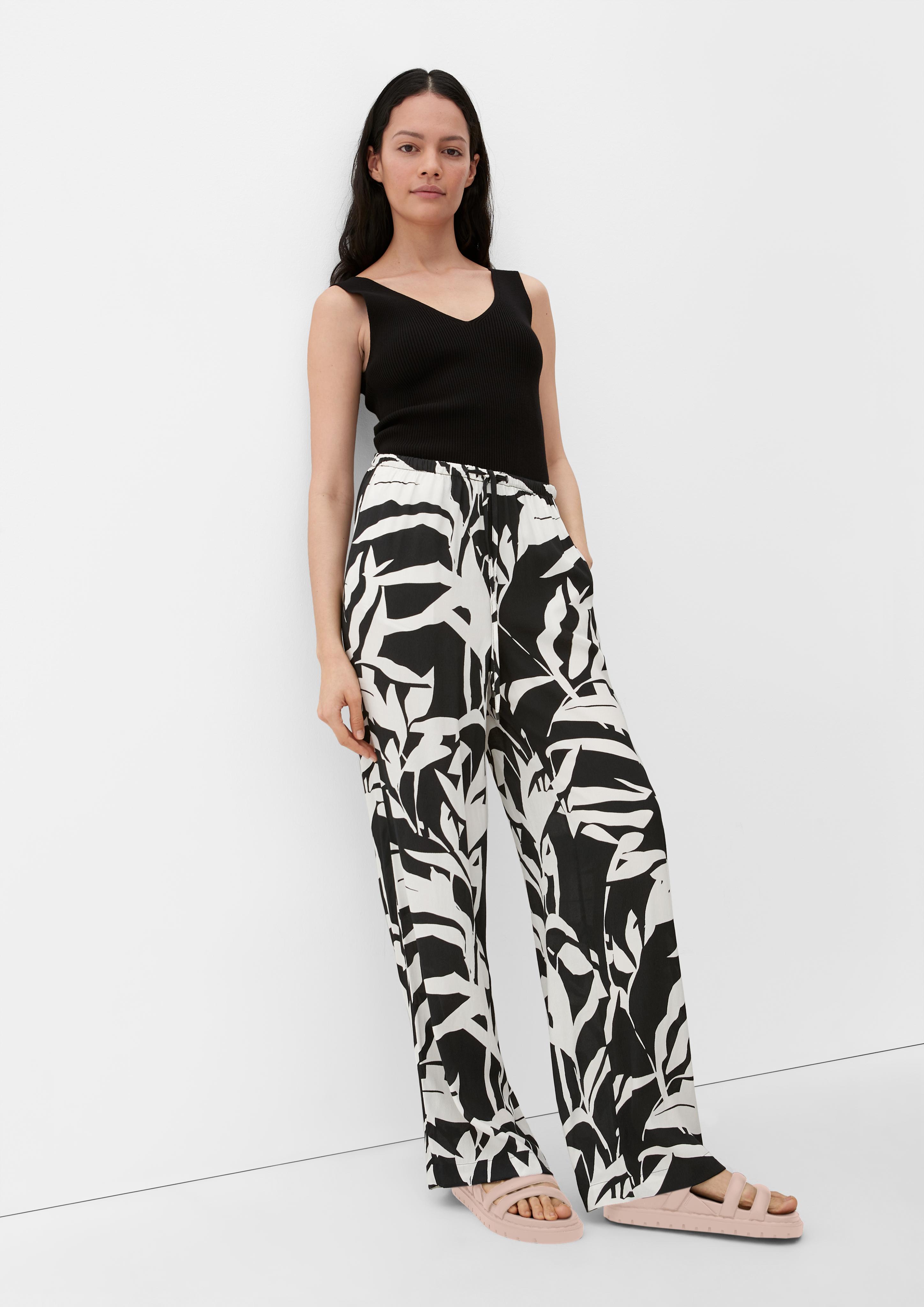 Loose: Hose mit Crêpe-Struktur  2131909-99A3