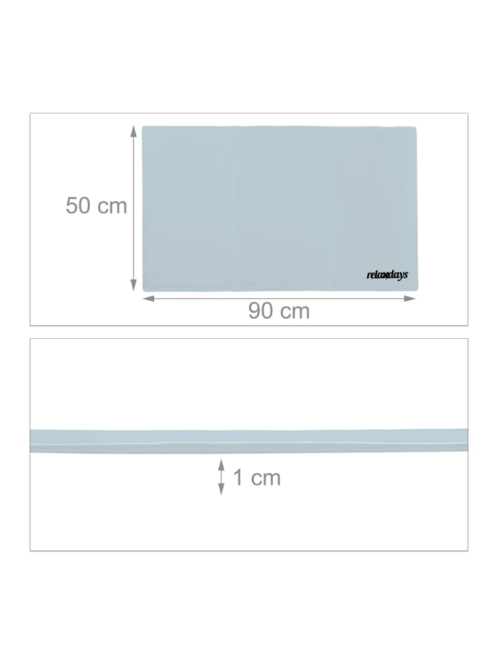 relaxdays Kühlmatte Hund in Grau - (B)50 x (T)90 cm günstig kaufen onesize