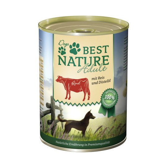 Best Nature Rind mit Reis & Distelöl 400G