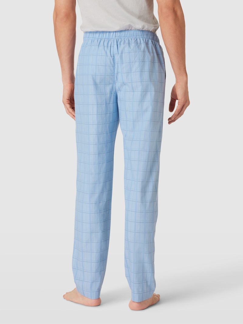 Pyjama-Hose mit Karomuster Modell 'Ian' in hellblau