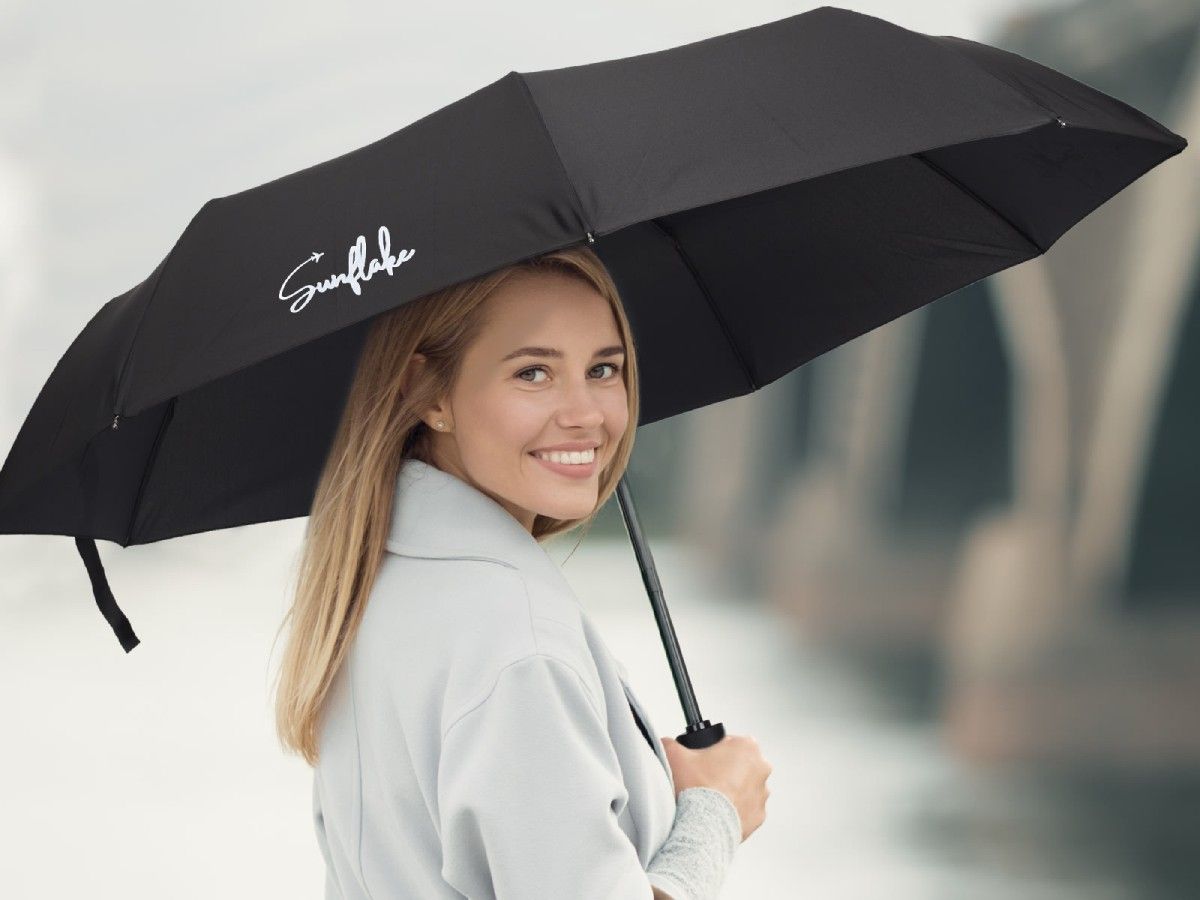 Sunflake faltbarer Sturmregenschirm